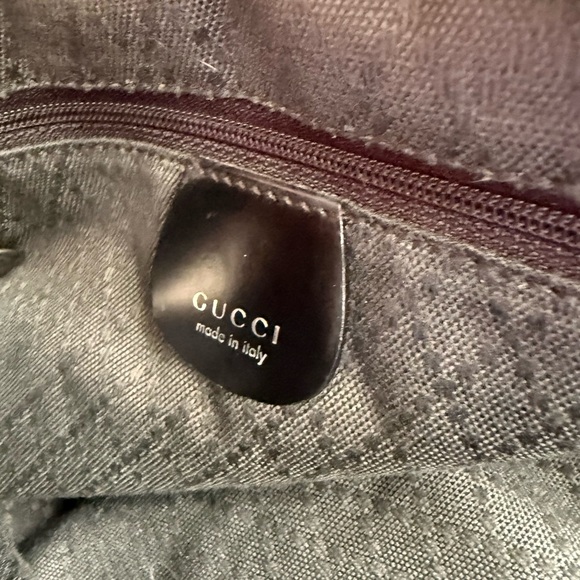 Gucci Black Leather and Nylon Bamboo Bag - Picture 7 of 12